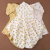 Serviette en gaze de coton avec capuche pour bébé Serviette en gaze de coton avec capuche pour bébé