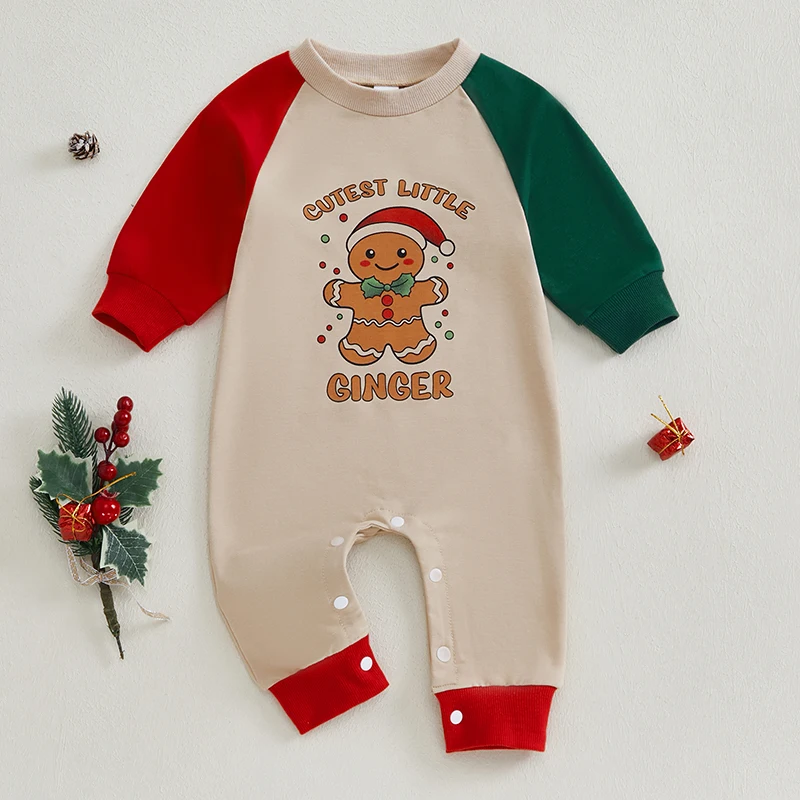 Sweat-shirt à manches longues pour bébé avec motif bonhomme en pain d'épice